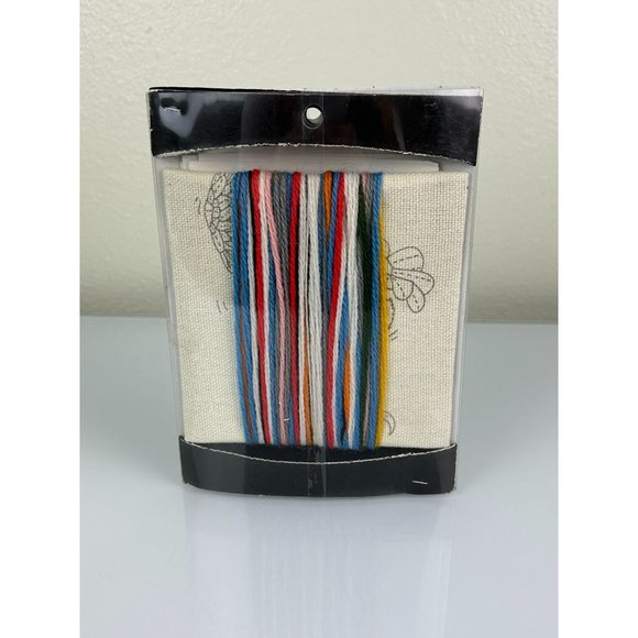 Vintage Dimensions Crewel 1980 Flyin' Friends Linda Powell 5x7 Mouse Bird Animal - Picture 9 of 12